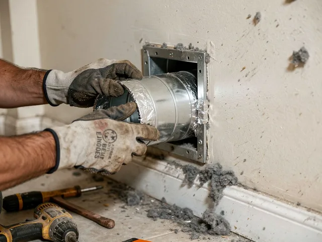 Professional dryer vent repair and installation by Plantation Dryer Vent Cleaning in Plantation